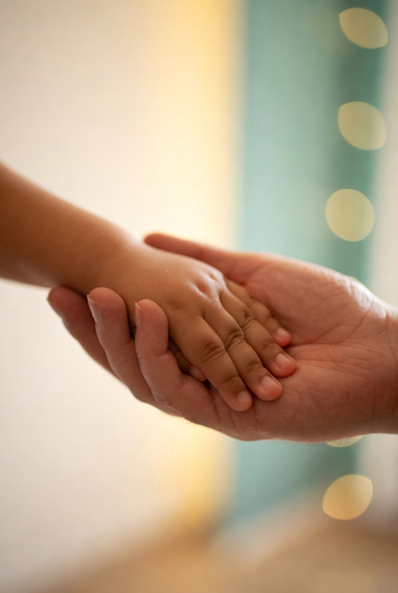 Gentle hands offering protection and support